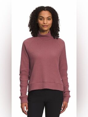 The North Face Mauve Waffle Mock Neck Sweater